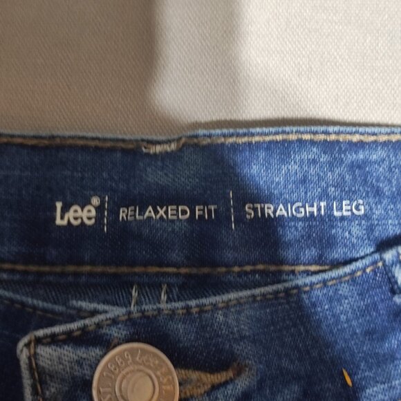 Lee jeans women's size 10 Medium denim blue colour Relaxed fit Straight Leg - Picture 6 of 12
